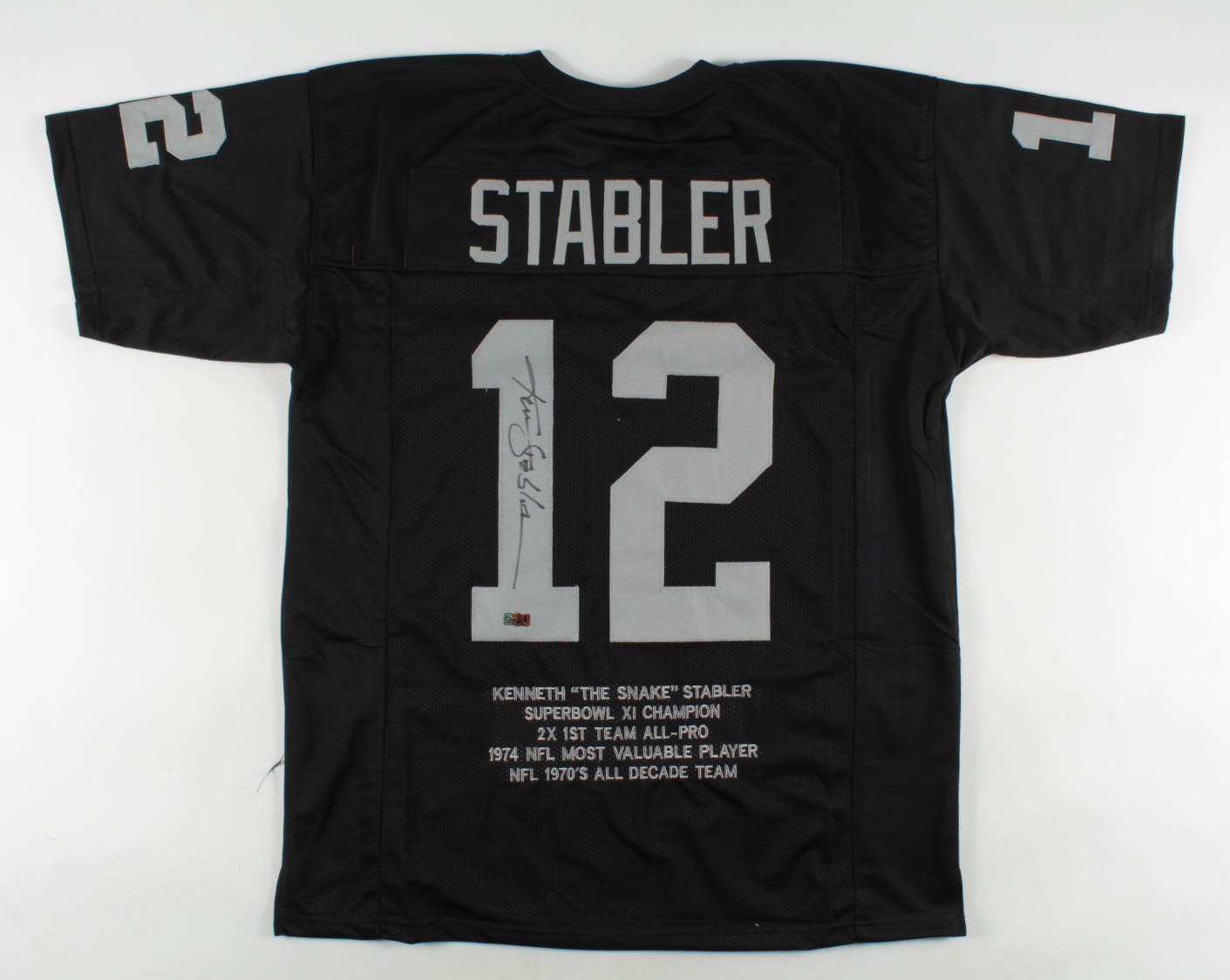 Ken Stabler Signed Career Highlight Stat Jersey (Radtke COA) at PristineAuction.com Ken Stabler Signed Career Highlight Stat Jersey (Radtke COA) at PristineAuction.com