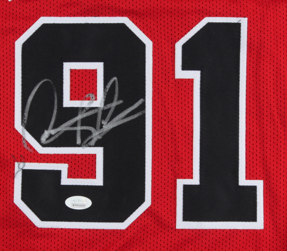 Dennis Rodman Signed Career Highlight Stat Jersey (JSA COA) at PristineAuction.com Dennis Rodman Signed Career Highlight Stat Jersey (JSA COA) at PristineAuction.com