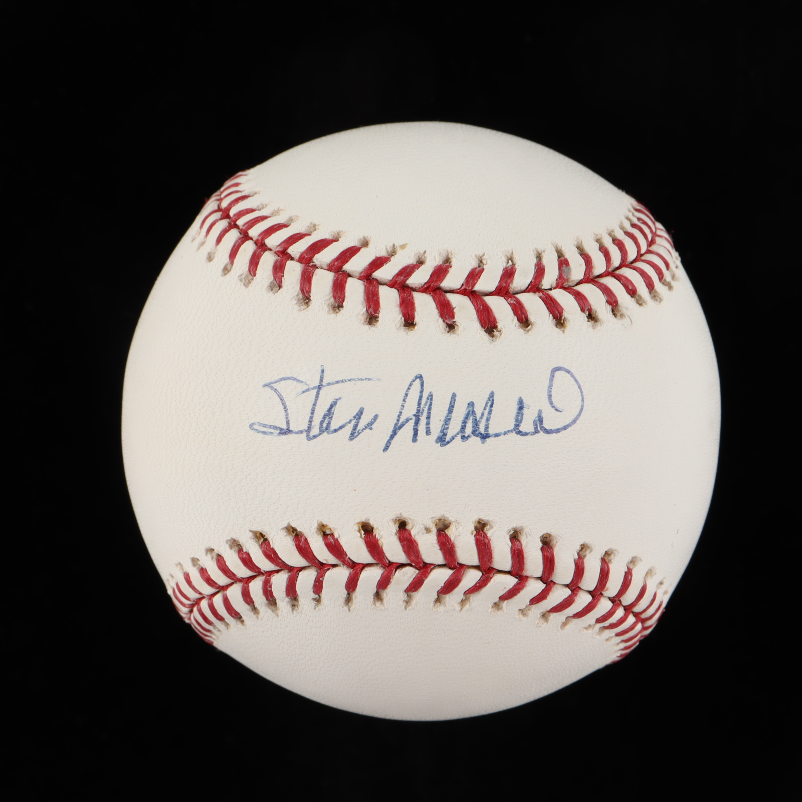 Stan Musial Signed OML Baseball with Display Case (PSA COA, Steiner Hologram & MLB Hologram) at PristineAuction.com Stan Musial Signed OML Baseball with Display Case (PSA COA, Steiner Hologram & MLB Hologram) at PristineAuction.com