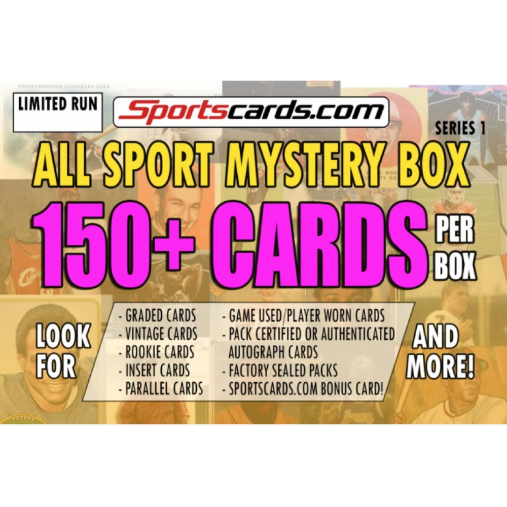 “ALL SPORTS MYSTERY BOX” 150+ CARDS PER BOX! SERIES 1 Pristine Auction