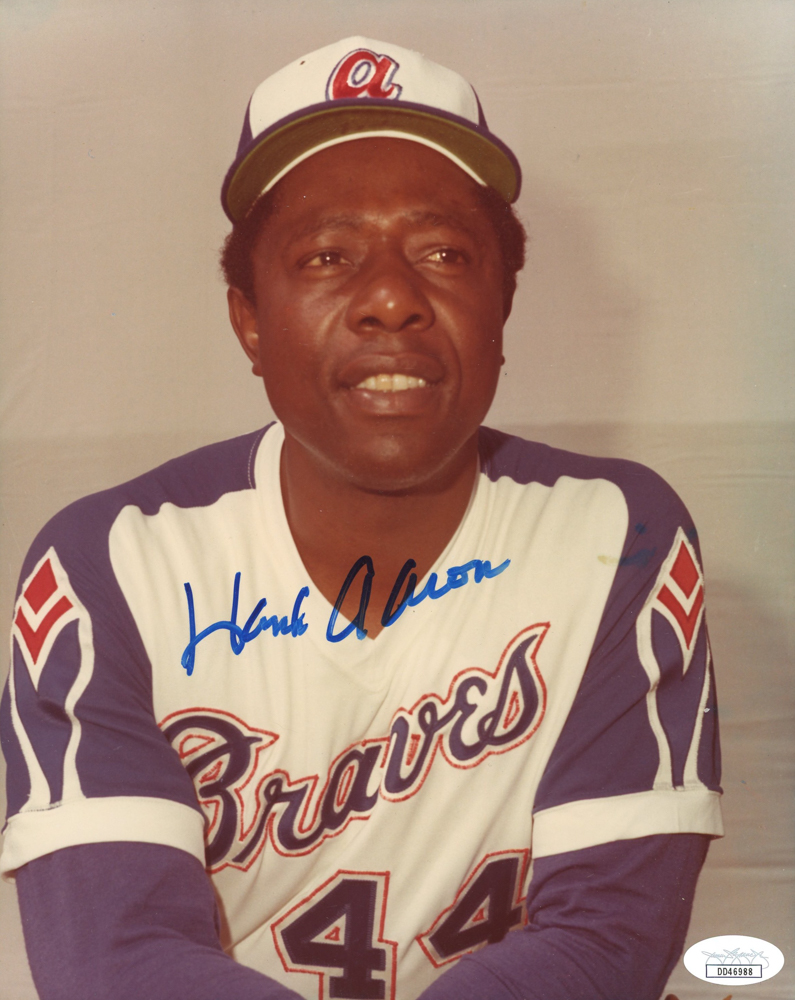 Hank Aaron Signed Braves 8x10 Photo (JSA COA) at PristineAuction.com Hank Aaron Signed Braves 8x10 Photo (JSA COA) at PristineAuction.com