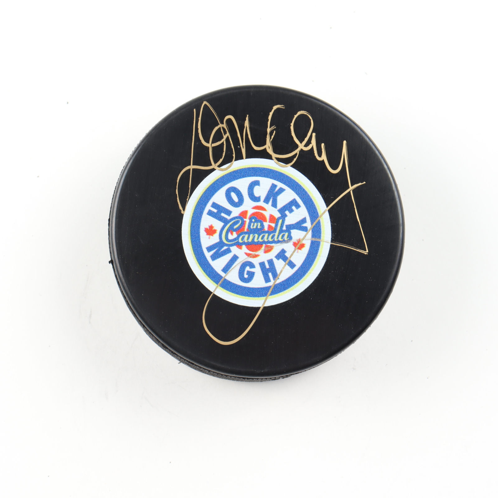 Don Cherry Signed Hockey Night in Canada Logo Hockey Puck (COJO COA) at PristineAuction.com Don Cherry Signed Hockey Night in Canada Logo Hockey Puck (COJO COA) at PristineAuction.com