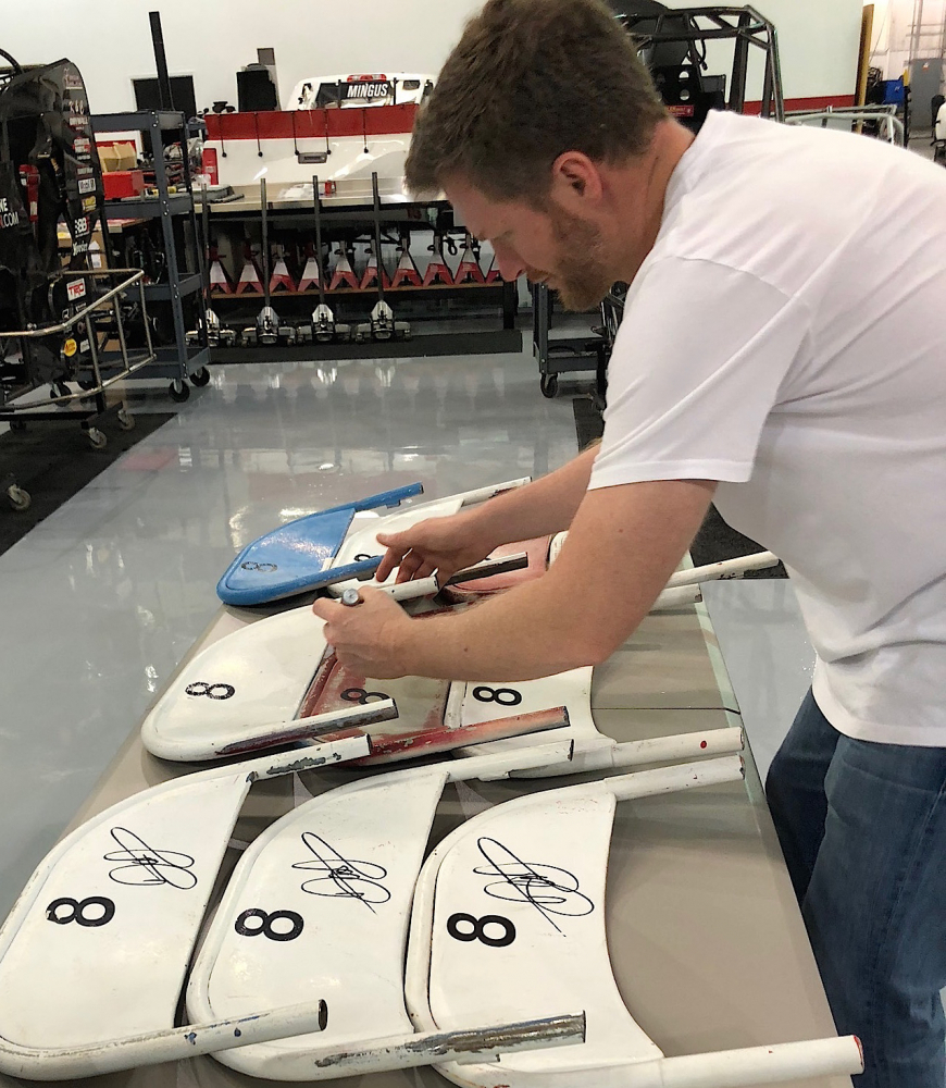 Dale Earnhardt Jr. Signed Original #8 Daytona International Speedway Seat Back (Dale Jr. Hologram & COA, Fanatics COA, & PA COA) at PristineAuction.com Dale Earnhardt Jr. Signed Original #8 Daytona International Speedway Seat Back (Dale Jr. Hologram & COA, Fanatics COA, & PA COA) at PristineAuction.com