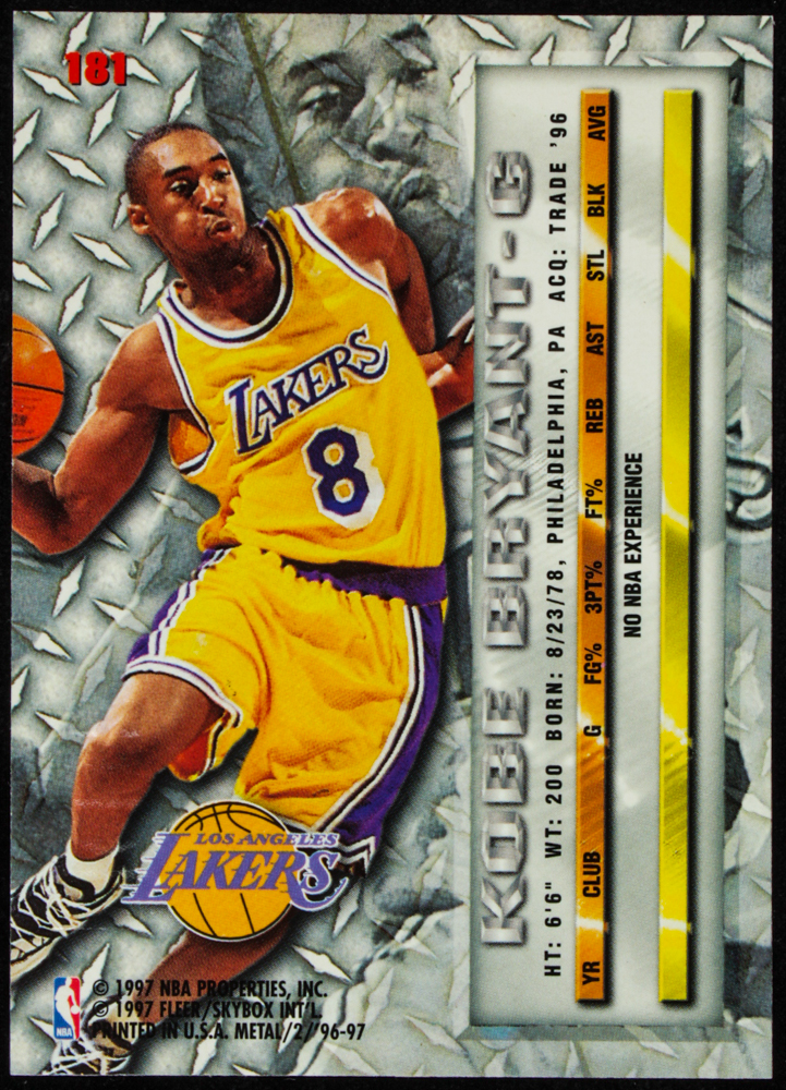 Kobe Bryant 1996-97 Metal #181 at PristineAuction.com Kobe Bryant 1996-97 Metal #181 at PristineAuction.com