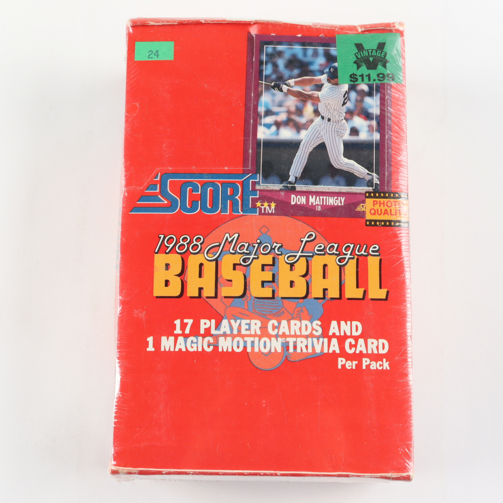 1988 Score Baseball Cards Box Of 36 Packs Pristine Auction