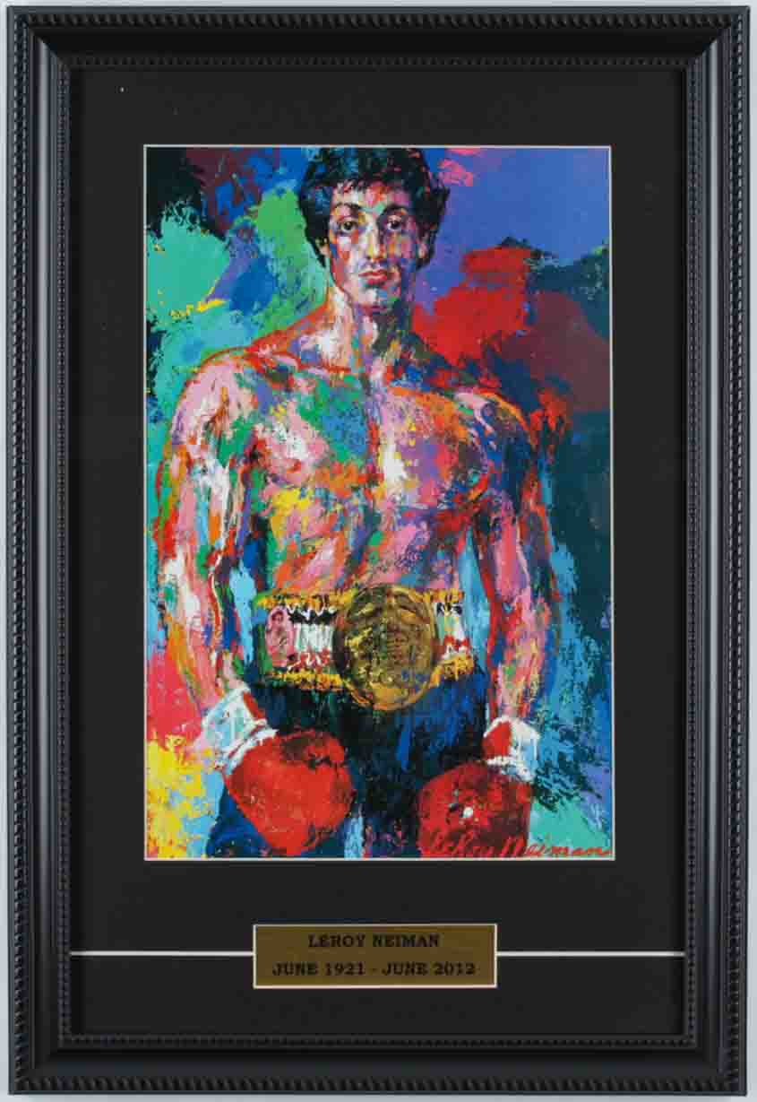 Leroy Neiman "Rocky" 13x19 Custom Framed Print Display at PristineAuction.com Leroy Neiman "Rocky" 13x19 Custom Framed Print Display at PristineAuction.com