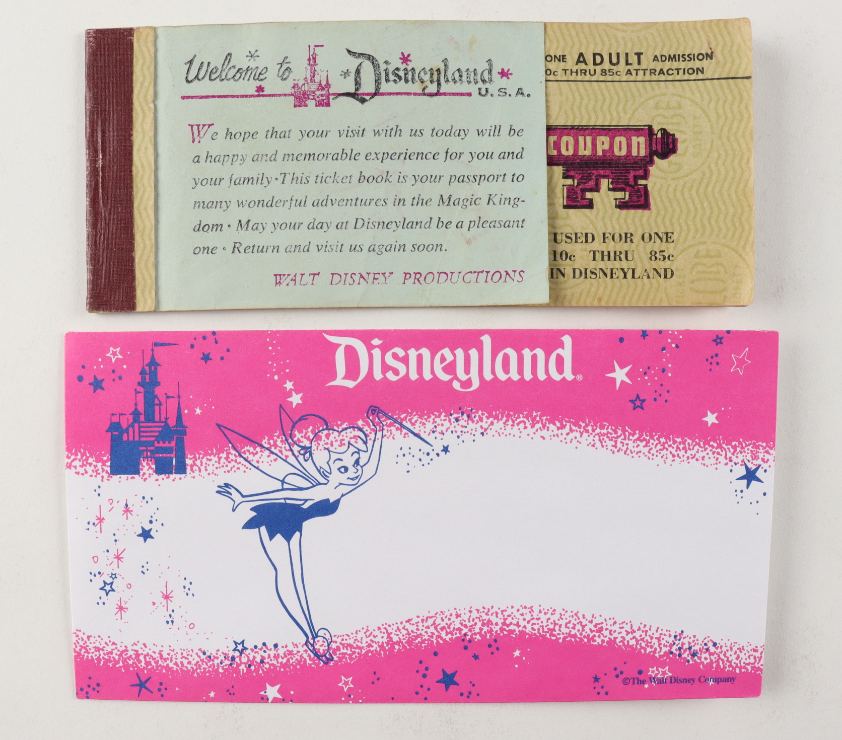 Vintage Disneyland Magic Key Coupon Ticket Booklet With (6) Tickets & Vintage Envelope Holder at PristineAuction.com Vintage Disneyland Magic Key Coupon Ticket Booklet With (6) Tickets & Vintage Envelope Holder at PristineAuction.com