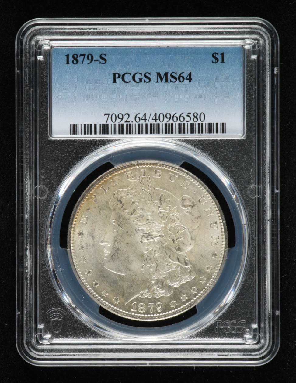 1879-S Morgan Silver Dollar (PCGS MS64) (Toned) at PristineAuction.com 1879-S Morgan Silver Dollar (PCGS MS64) (Toned) at PristineAuction.com