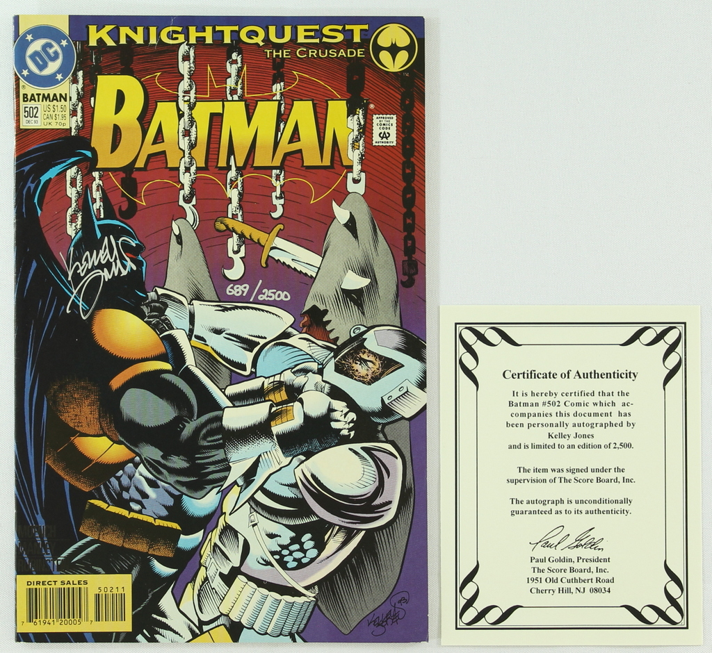 Kelley Jones Signed "Batman Knightquest: The Crusade" Issue #502 DC Comic Book (Catch A Star Collectibles COA) at PristineAuction.com Kelley Jones Signed "Batman Knightquest: The Crusade" Issue #502 DC Comic Book (Catch A Star Collectibles COA) at PristineAuction.com