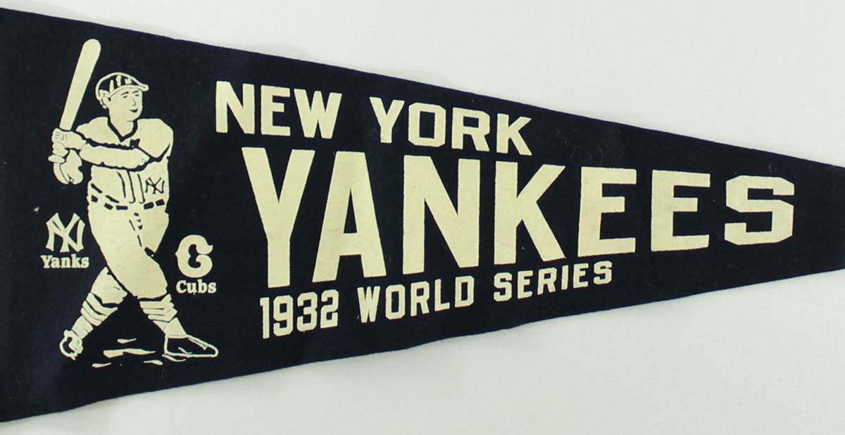 Reproduction 1932 World Series Yankees Pennant at PristineAuction.com Reproduction 1932 World Series Yankees Pennant at PristineAuction.com