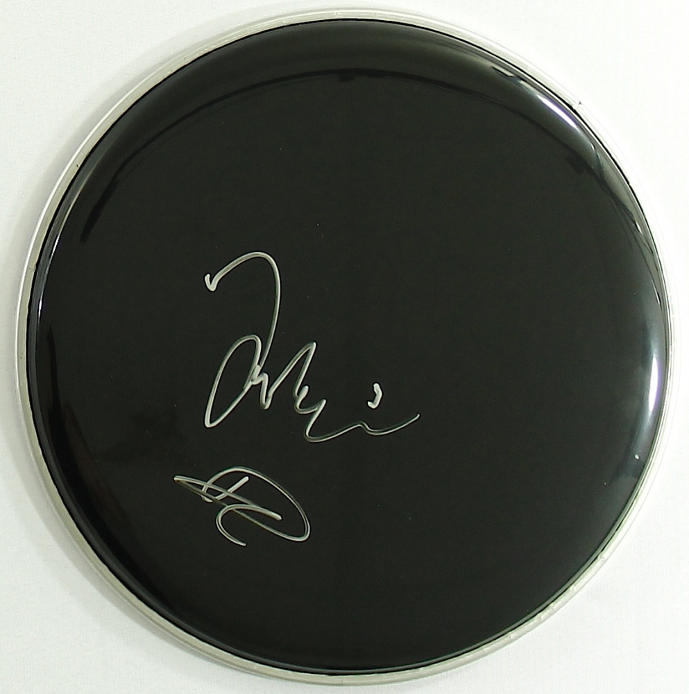 Dave Grohl & Taylor Hawkins Signed "Foo Fighters" Drumhead (PA LOA