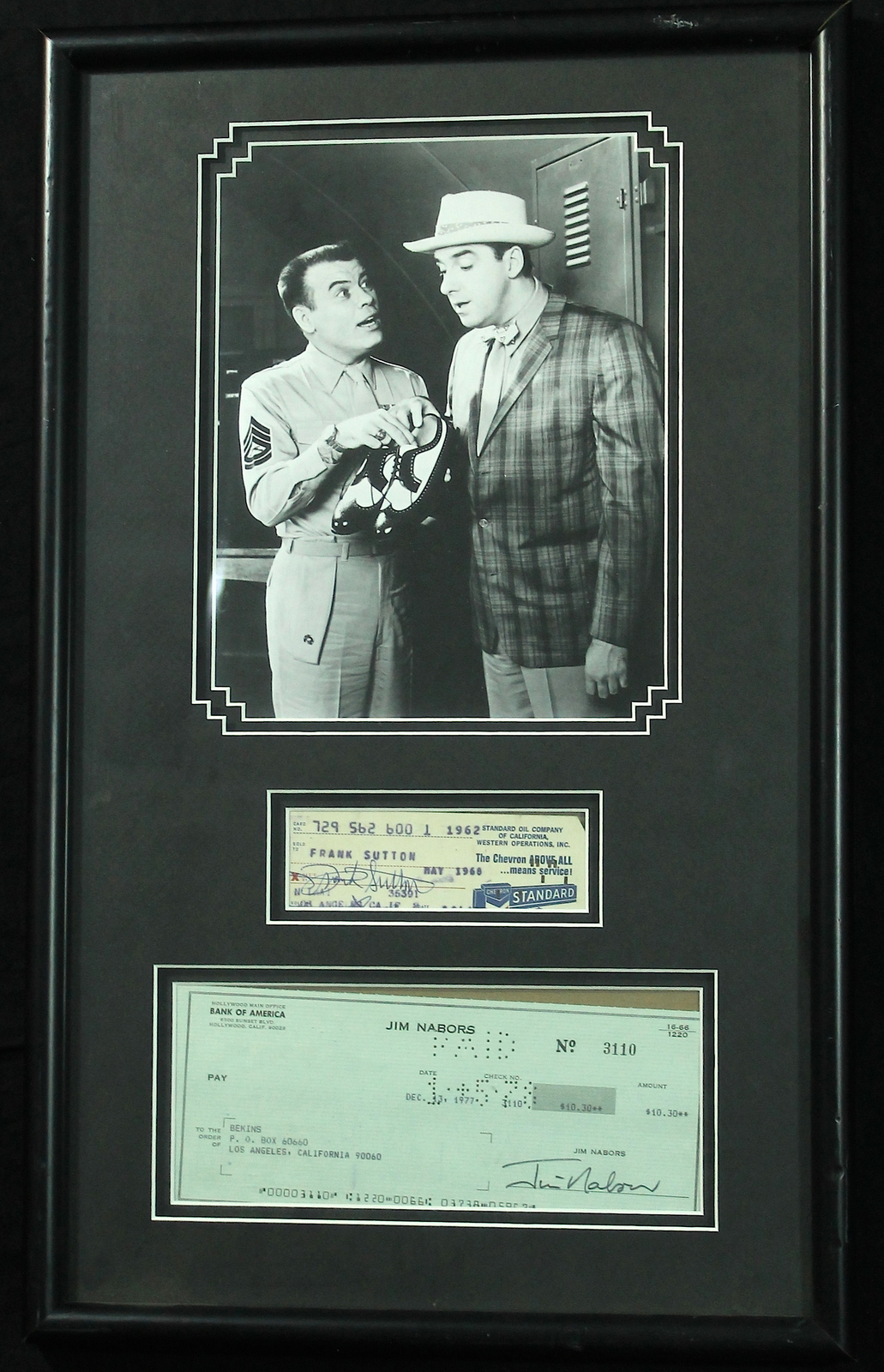 Frank Sutton & Jim Nabors Signed "The Andy Griffith Show" 12x20 Custom Framed Display (JSA COA) at PristineAuction.com Frank Sutton & Jim Nabors Signed "The Andy Griffith Show" 12x20 Custom Framed Display (JSA COA) at PristineAuction.com