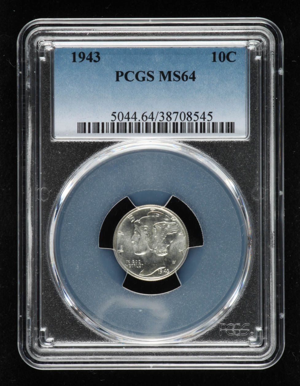 1943 Mercury Silver Dime (PCGS MS64) at PristineAuction.com 1943 Mercury Silver Dime (PCGS MS64) at PristineAuction.com