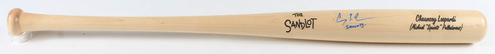 Chauncey Leopardi Signed "The Sandlot" Baseball Bat Inscribed "Squints" (JSA COA) at PristineAuction.com Chauncey Leopardi Signed "The Sandlot" Baseball Bat Inscribed "Squints" (JSA COA) at PristineAuction.com