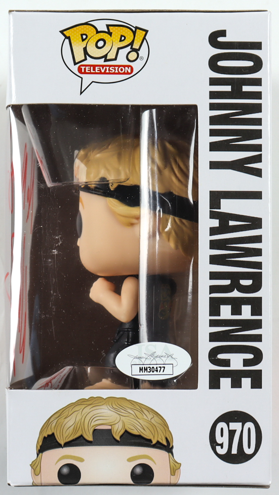 William Zabka Signed "Cobra Kai" Johnny Lawrence #970 Funko Pop! Vinyl Figure Inscribed "No Mercy!" (JSA COA) at PristineAuction.com William Zabka Signed "Cobra Kai" Johnny Lawrence #970 Funko Pop! Vinyl Figure Inscribed "No Mercy!" (JSA COA) at PristineAuction.com