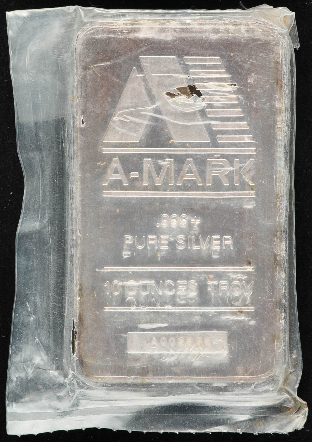 10 Troy Oz .999 Fine Silver A-Mark Bullion Bar at PristineAuction.com 10 Troy Oz .999 Fine Silver A-Mark Bullion Bar at PristineAuction.com