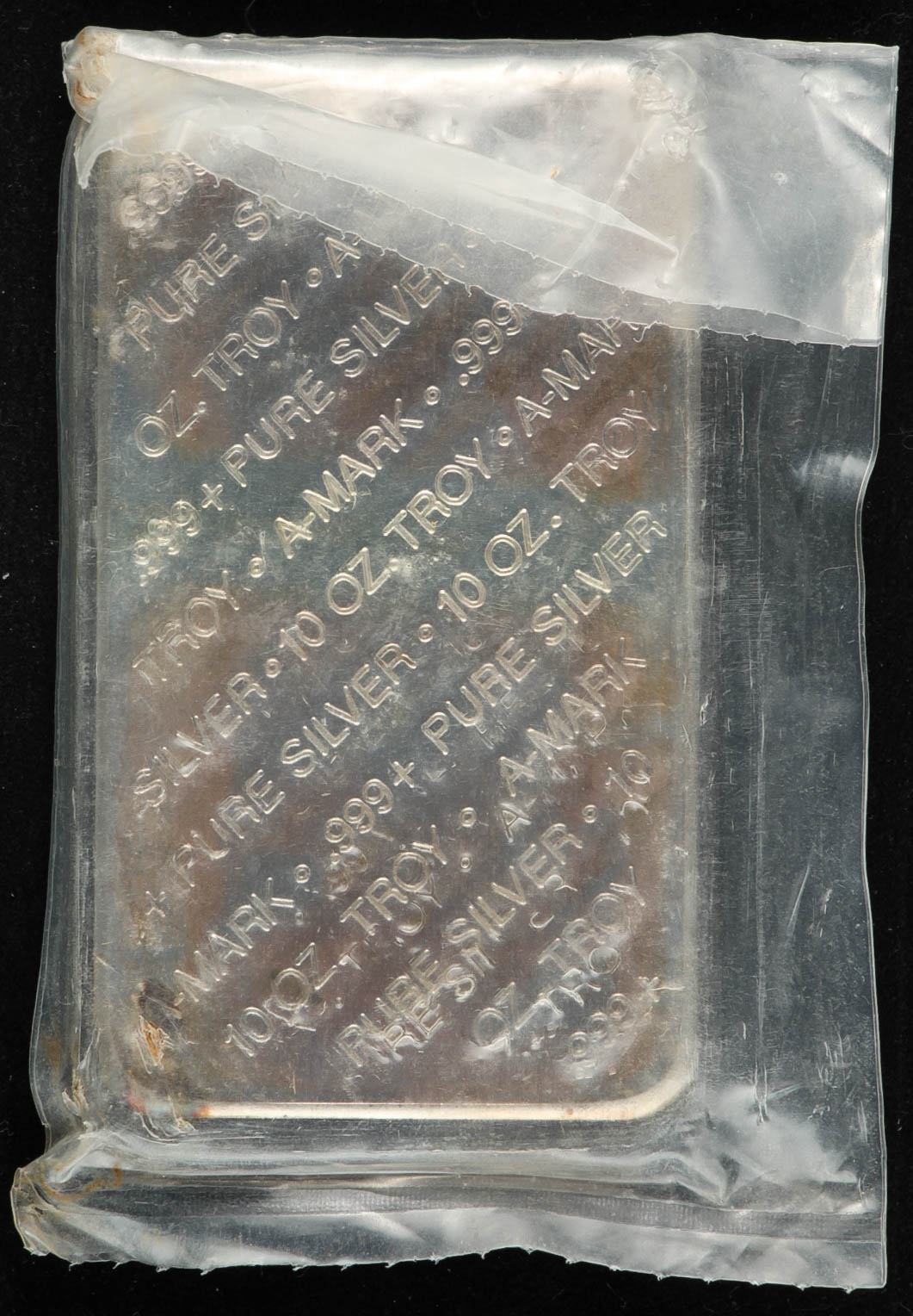 10 Troy Oz .999 Fine Silver A-Mark Bullion Bar at PristineAuction.com 10 Troy Oz .999 Fine Silver A-Mark Bullion Bar at PristineAuction.com