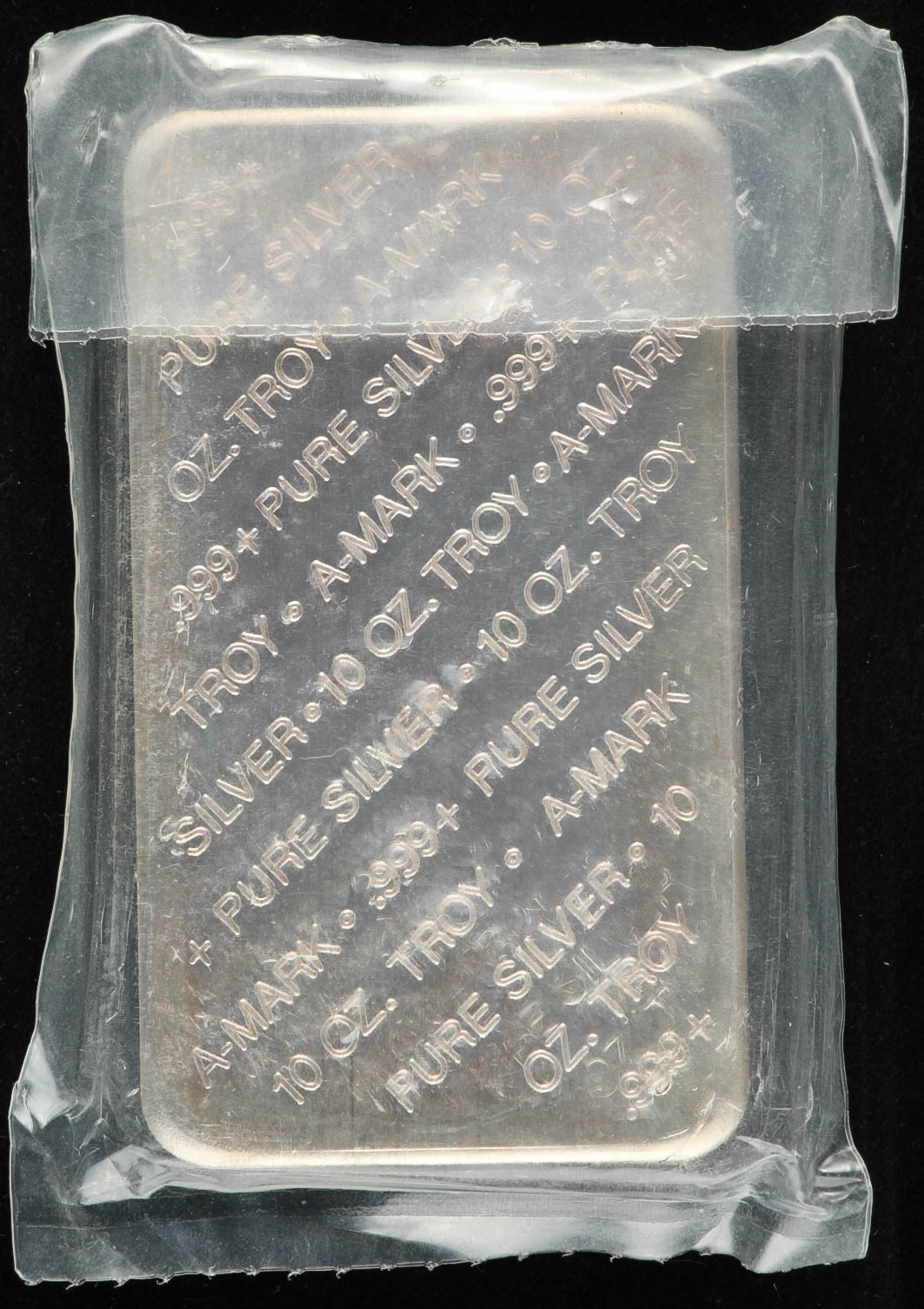 10 Troy Oz .999 Fine Silver A-Mark Bullion Bar at PristineAuction.com 10 Troy Oz .999 Fine Silver A-Mark Bullion Bar at PristineAuction.com