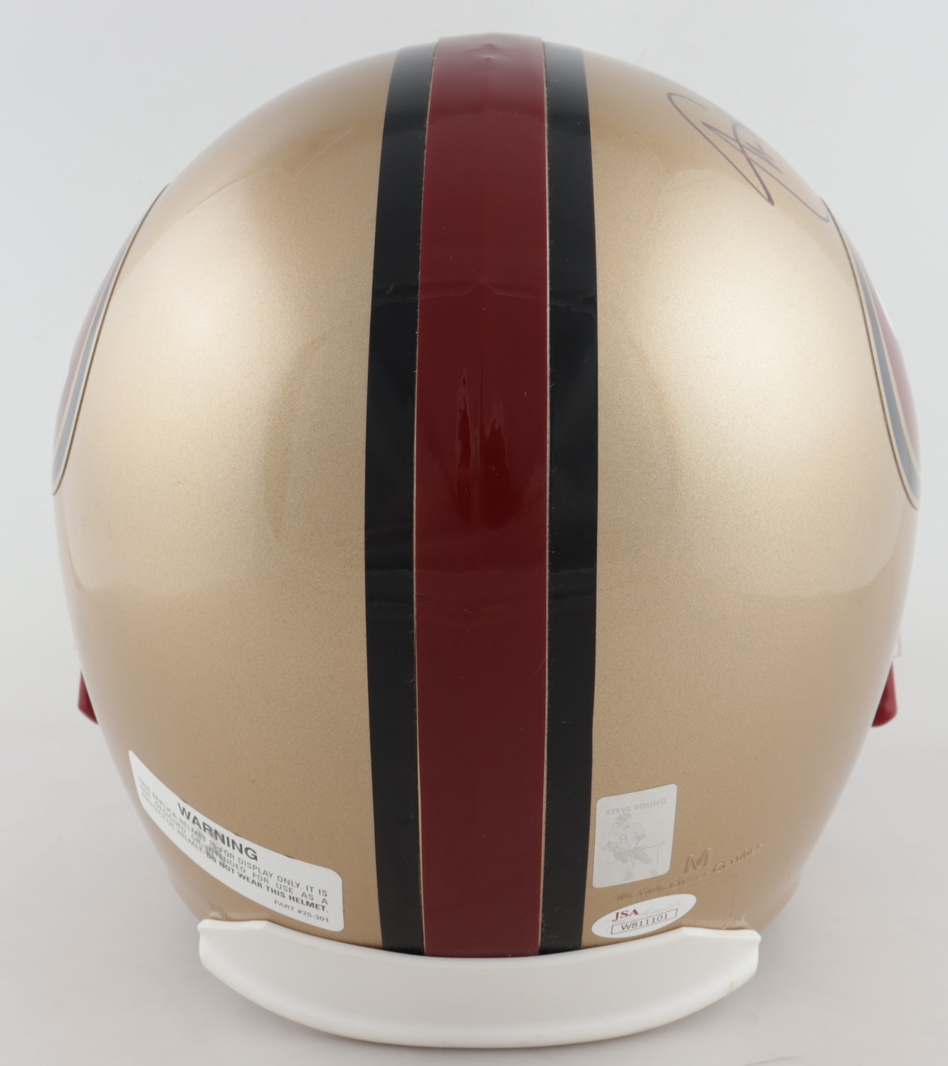 Steve Young Signed 49ers Full-Size Helmet (JSA COA & Young Hologram) (See Description) at PristineAuction.com Steve Young Signed 49ers Full-Size Helmet (JSA COA & Young Hologram) (See Description) at PristineAuction.com