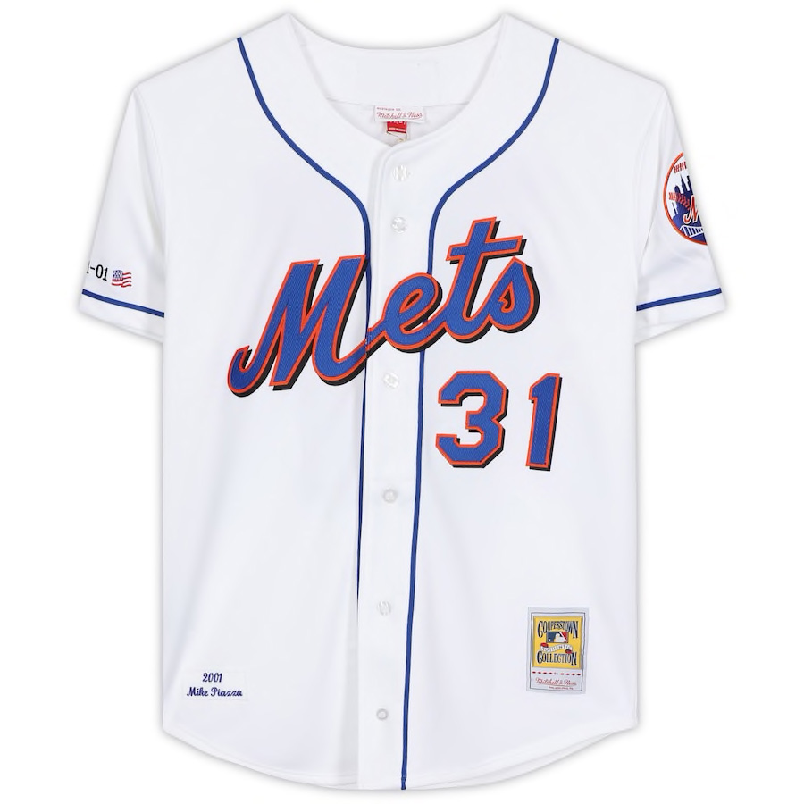 Mike Piazza Signed Mets Mitchell & Ness Jersey Inscribed "HOF 2016" (Fanatics) at PristineAuction.com Mike Piazza Signed Mets Mitchell & Ness Jersey Inscribed "HOF 2016" (Fanatics) at PristineAuction.com