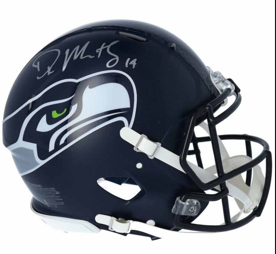 DK Metcalf Signed Seahawks Full-Size Authentic On-Field Speed Helmet with LE Custom Curve Display (Fanatics Hologram) at PristineAuction.com DK Metcalf Signed Seahawks Full-Size Authentic On-Field Speed Helmet with LE Custom Curve Display (Fanatics Hologram) at PristineAuction.com