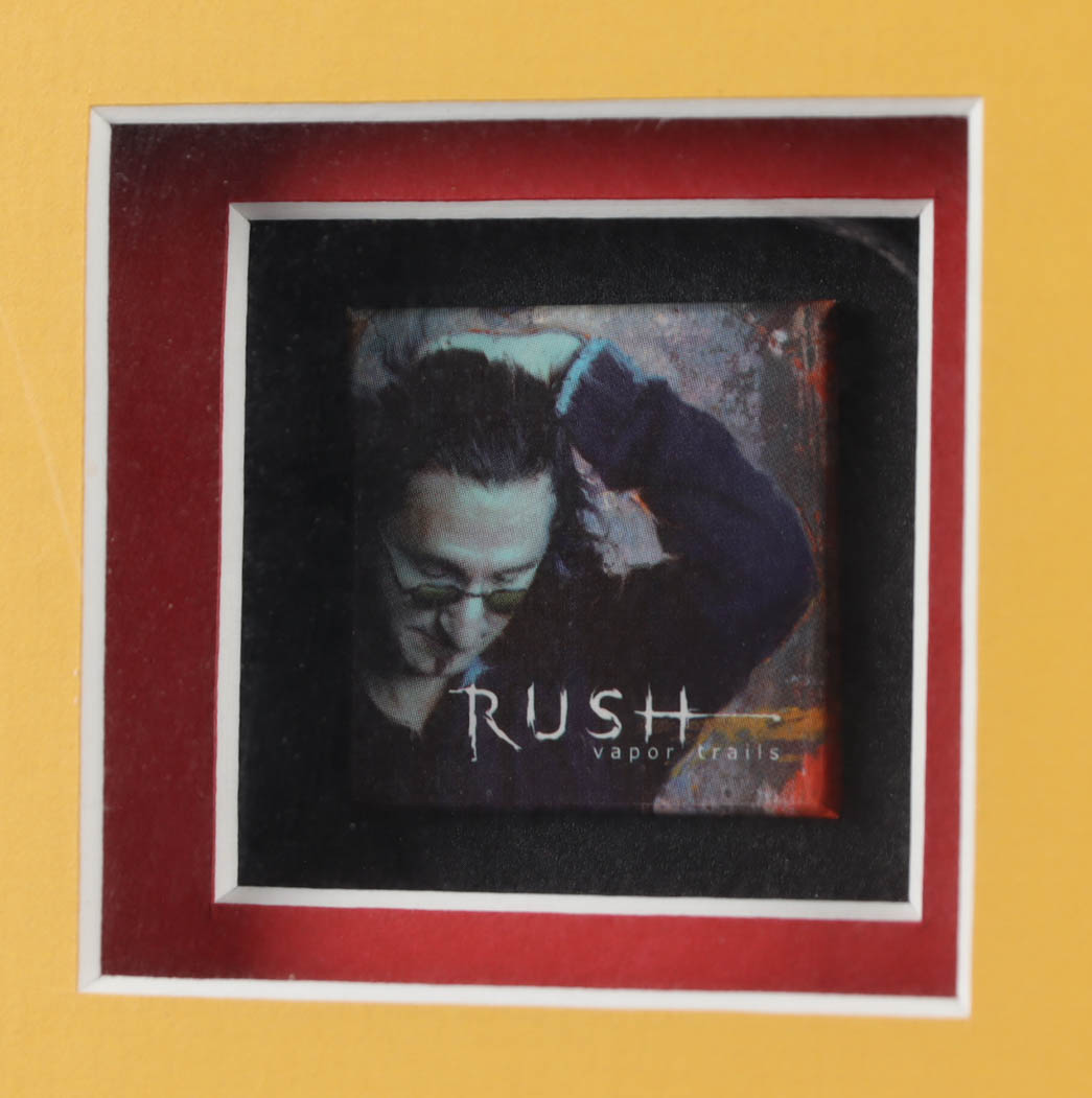 Alex Lifeson, Neil Peart, & Geddy Lee Signed "Rush" 36x38 Custom Framed Display (PSA LOA) (See Description) at PristineAuction.com Alex Lifeson, Neil Peart, & Geddy Lee Signed "Rush" 36x38 Custom Framed Display (PSA LOA) (See Description) at PristineAuction.com