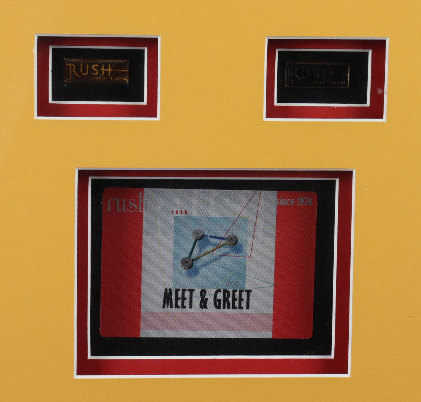 Alex Lifeson, Neil Peart, & Geddy Lee Signed "Rush" 36x38 Custom Framed Display (PSA LOA) (See Description) at PristineAuction.com Alex Lifeson, Neil Peart, & Geddy Lee Signed "Rush" 36x38 Custom Framed Display (PSA LOA) (See Description) at PristineAuction.com