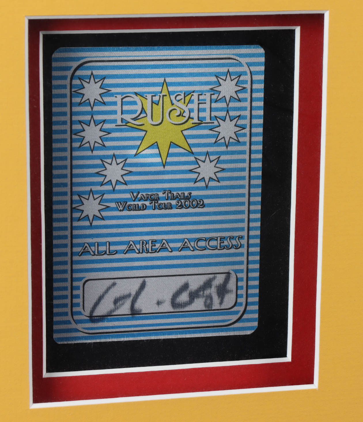 Alex Lifeson, Neil Peart, & Geddy Lee Signed "Rush" 36x38 Custom Framed Display (PSA LOA) (See Description) at PristineAuction.com Alex Lifeson, Neil Peart, & Geddy Lee Signed "Rush" 36x38 Custom Framed Display (PSA LOA) (See Description) at PristineAuction.com