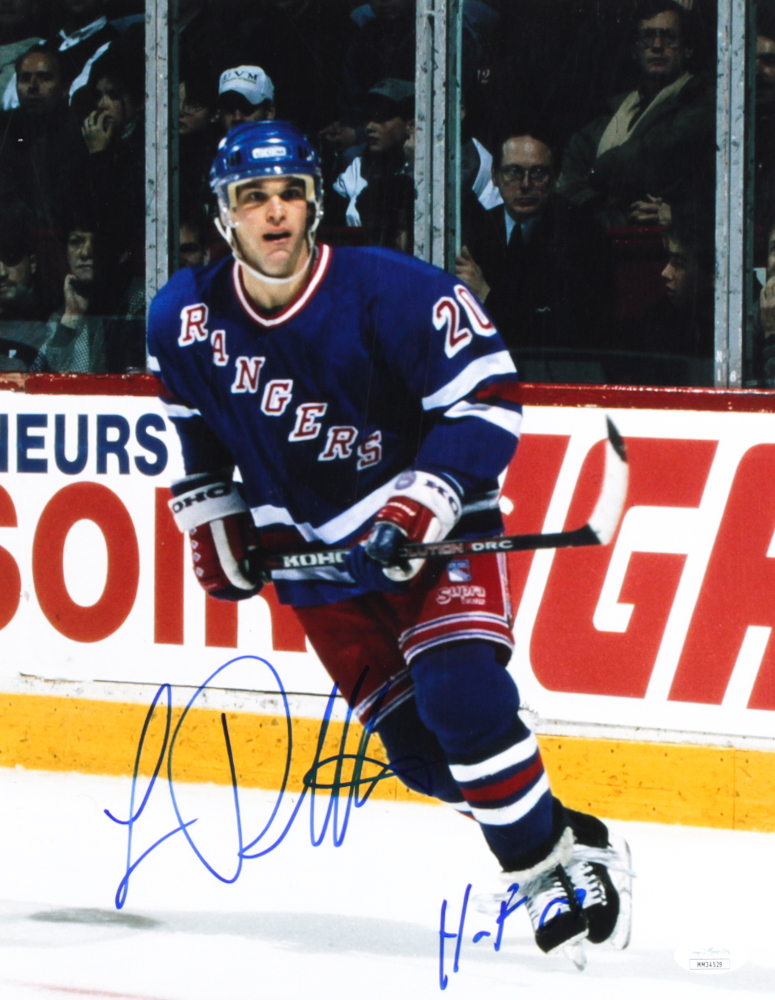 Luc Robitaille Signed Rangers 11x14 Photo Inscribed "HOF 09" (JSA COA) at PristineAuction.com Luc Robitaille Signed Rangers 11x14 Photo Inscribed "HOF 09" (JSA COA) at PristineAuction.com