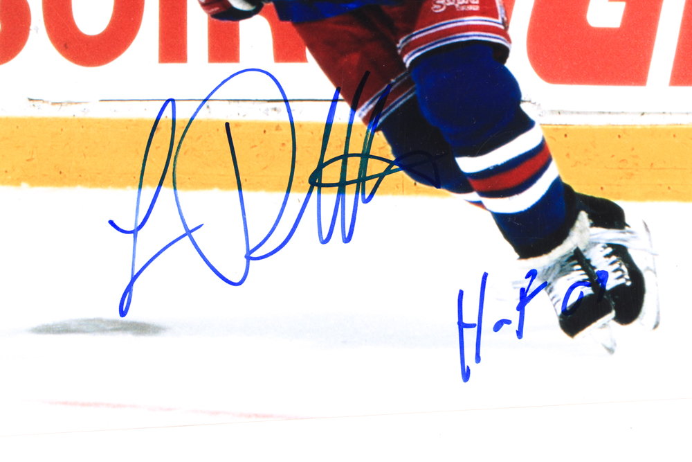 Luc Robitaille Signed Rangers 11x14 Photo Inscribed "HOF 09" (JSA COA) at PristineAuction.com Luc Robitaille Signed Rangers 11x14 Photo Inscribed "HOF 09" (JSA COA) at PristineAuction.com