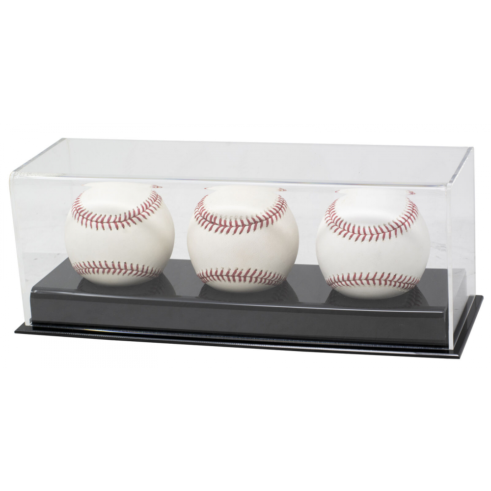 BCW Acrylic Triple Baseball Display Case Pristine Auction