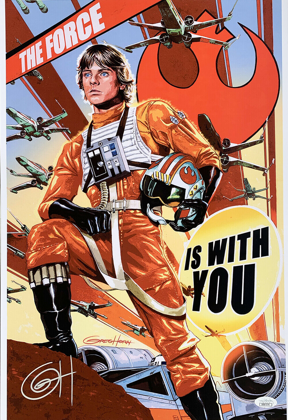 Greg Horn Signed LE "Star Wars - Luke Skywalker" 13x19 Lithograph (JSA COA) at PristineAuction.com Greg Horn Signed LE "Star Wars - Luke Skywalker" 13x19 Lithograph (JSA COA) at PristineAuction.com