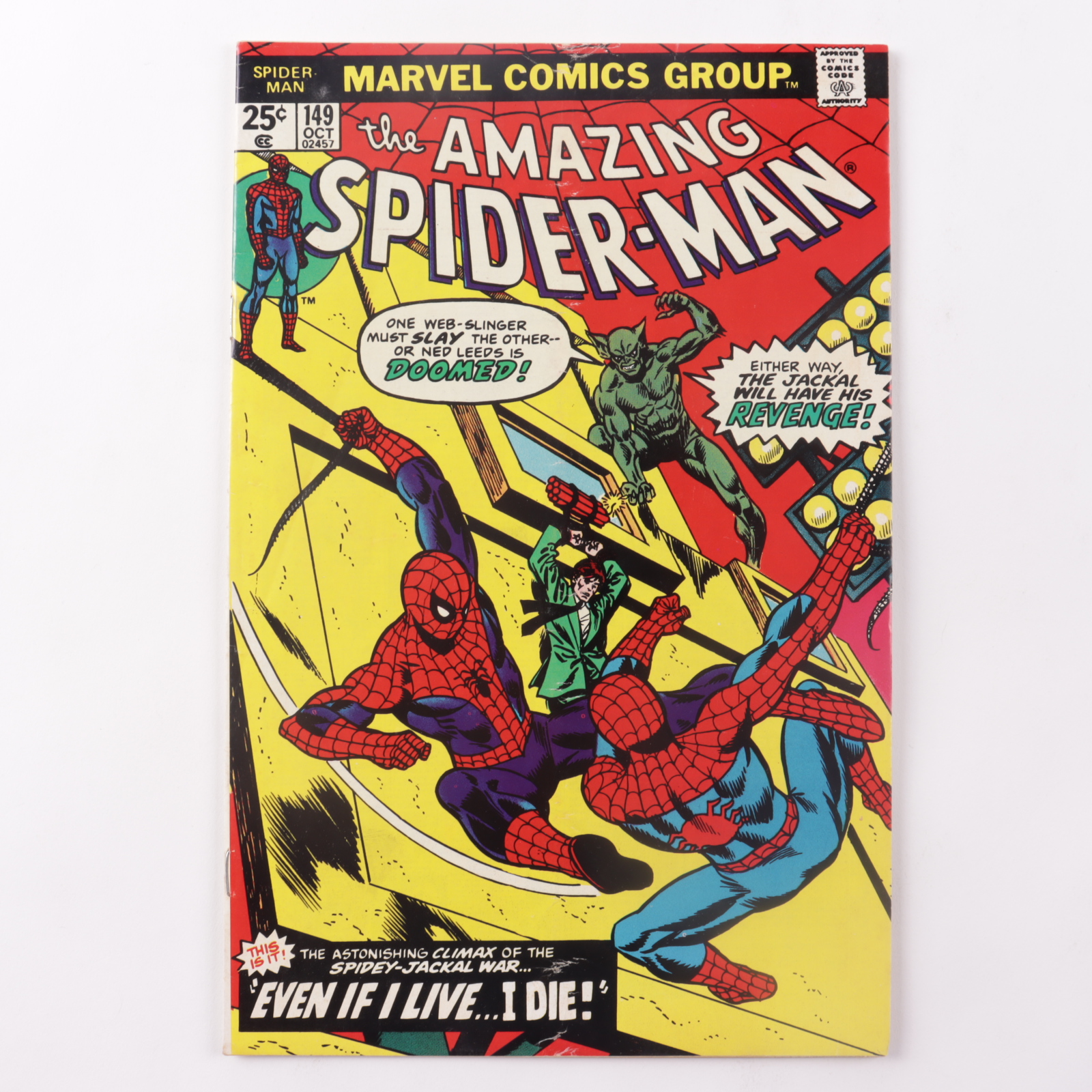 Vintage 1975 "The Amazing Spider-Man" Vol. 1 Issue #149 Marvel Comic Book (See Description) at PristineAuction.com Vintage 1975 "The Amazing Spider-Man" Vol. 1 Issue #149 Marvel Comic Book (See Description) at PristineAuction.com