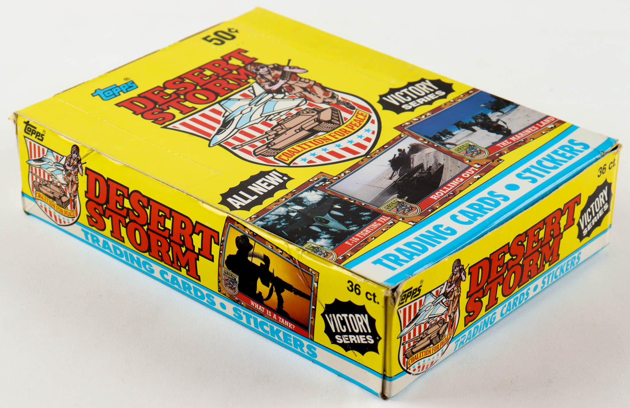 1991 Topps Desert Storm Series 1 Trading Card Box with (36) Packs at PristineAuction.com 1991 Topps Desert Storm Series 1 Trading Card Box with (36) Packs at PristineAuction.com