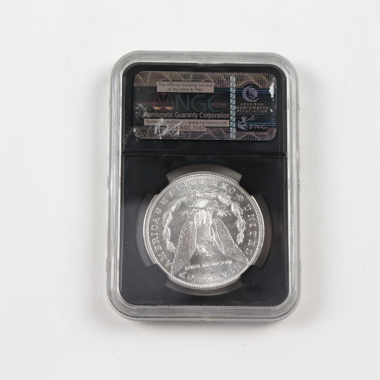 1881-S Morgan Silver Dollar - Black Core Holder (NGC MS63) at PristineAuction.com 1881-S Morgan Silver Dollar - Black Core Holder (NGC MS63) at PristineAuction.com