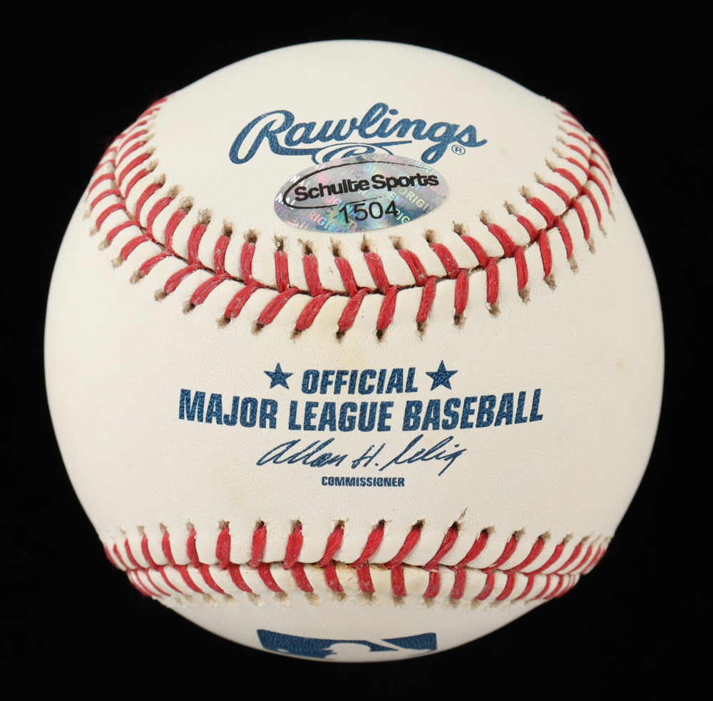 Fritz Peterson Signed OML Baseball Inscribed "Lowest ERA in Yankee