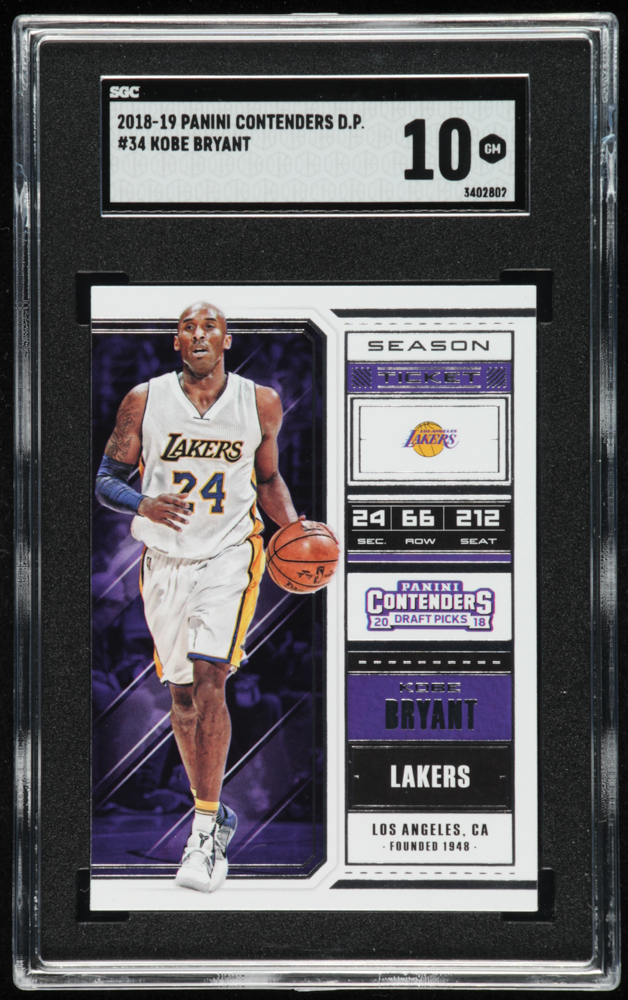 Kobe Bryant 201819 Panini Contenders Draft Picks 34 (SGC 10