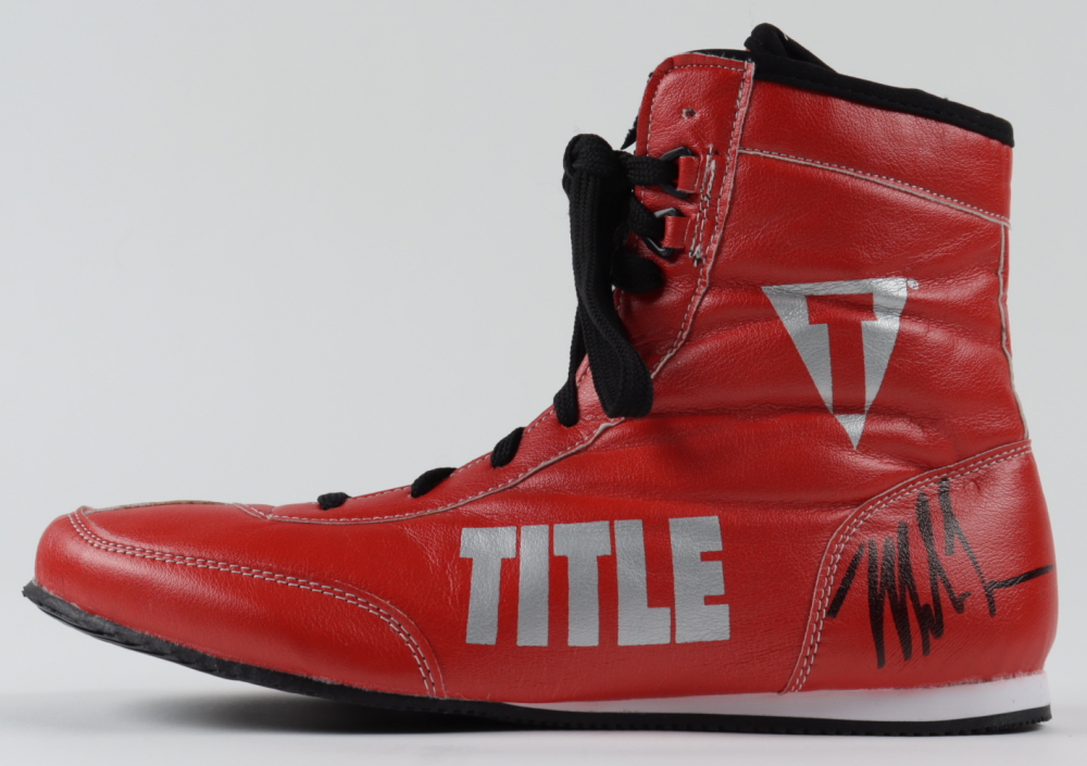 Mike Tyson Signed Title Boxing Shoe (PSA COA) Pristine Auction