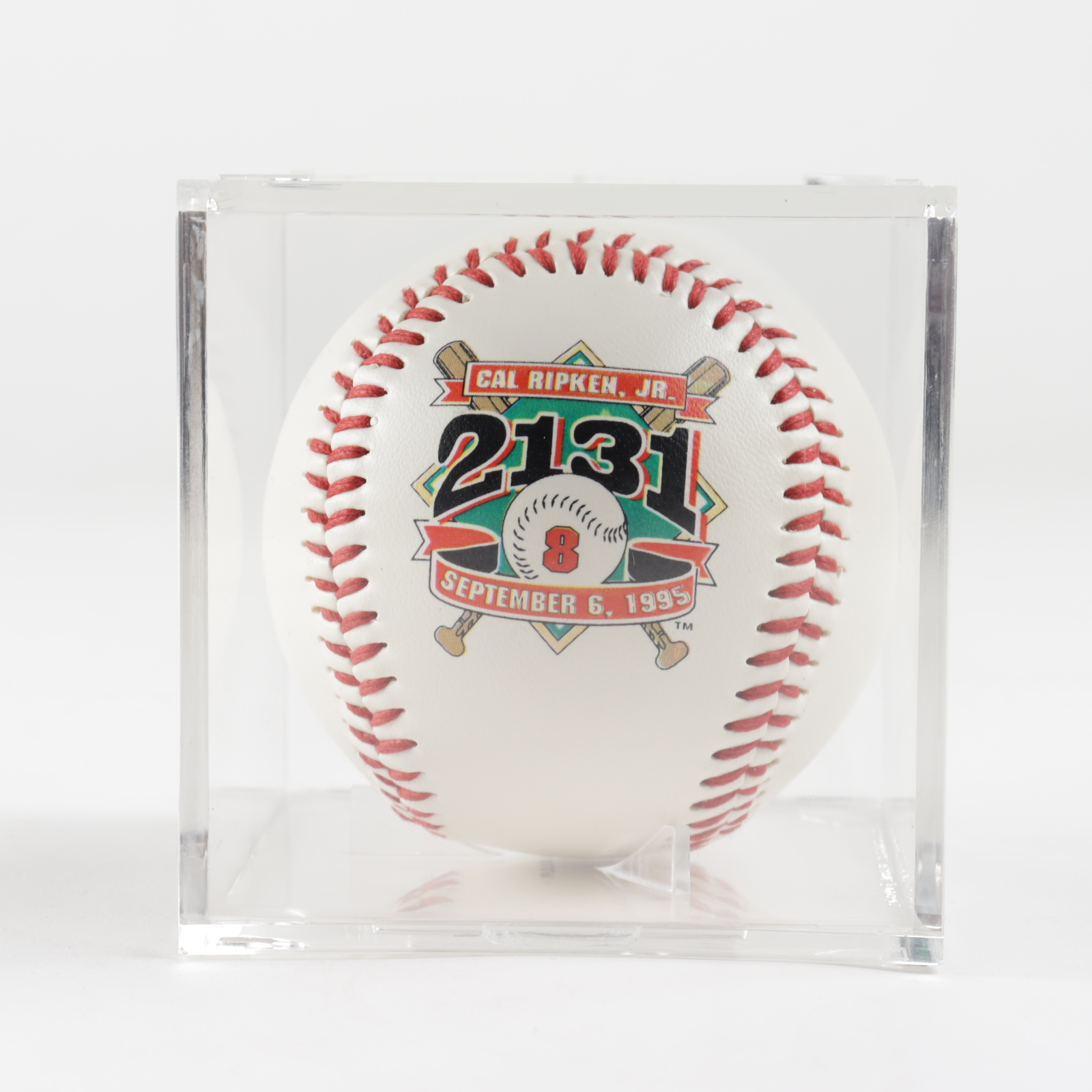 1995 Cal Ripken Jr. LE "2131" Logo Baseball with Display Case at PristineAuction.com 1995 Cal Ripken Jr. LE "2131" Logo Baseball with Display Case at PristineAuction.com