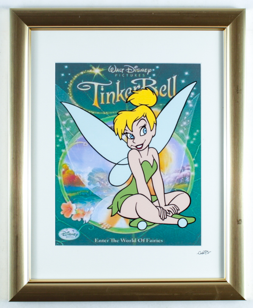 Walt Disney's Peter Pan "Tinker Bell" 13x16 Custom Framed Hand-Painted Animation Serigraph Display at PristineAuction.com Walt Disney's Peter Pan "Tinker Bell" 13x16 Custom Framed Hand-Painted Animation Serigraph Display at PristineAuction.com