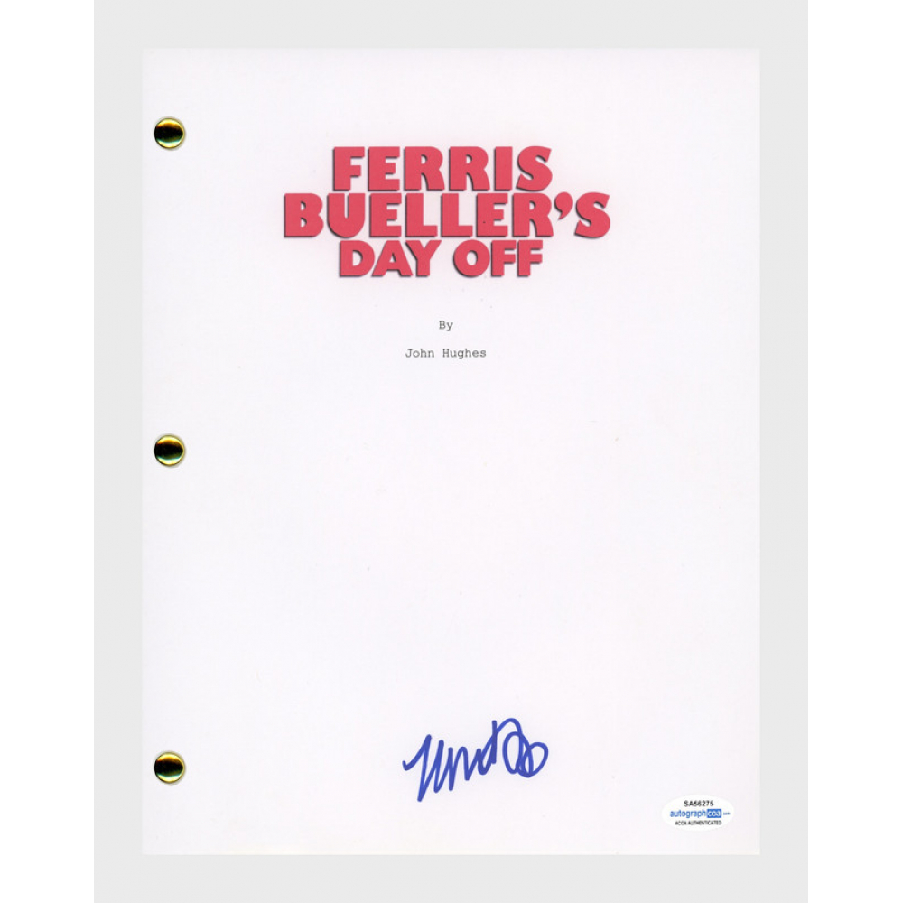Ferris Bueller S Day Off Script Matthew Broderick Signed "Ferris Bueller's Day Off" Movie Script  (Autographcoa Coa) | Pristine Auction