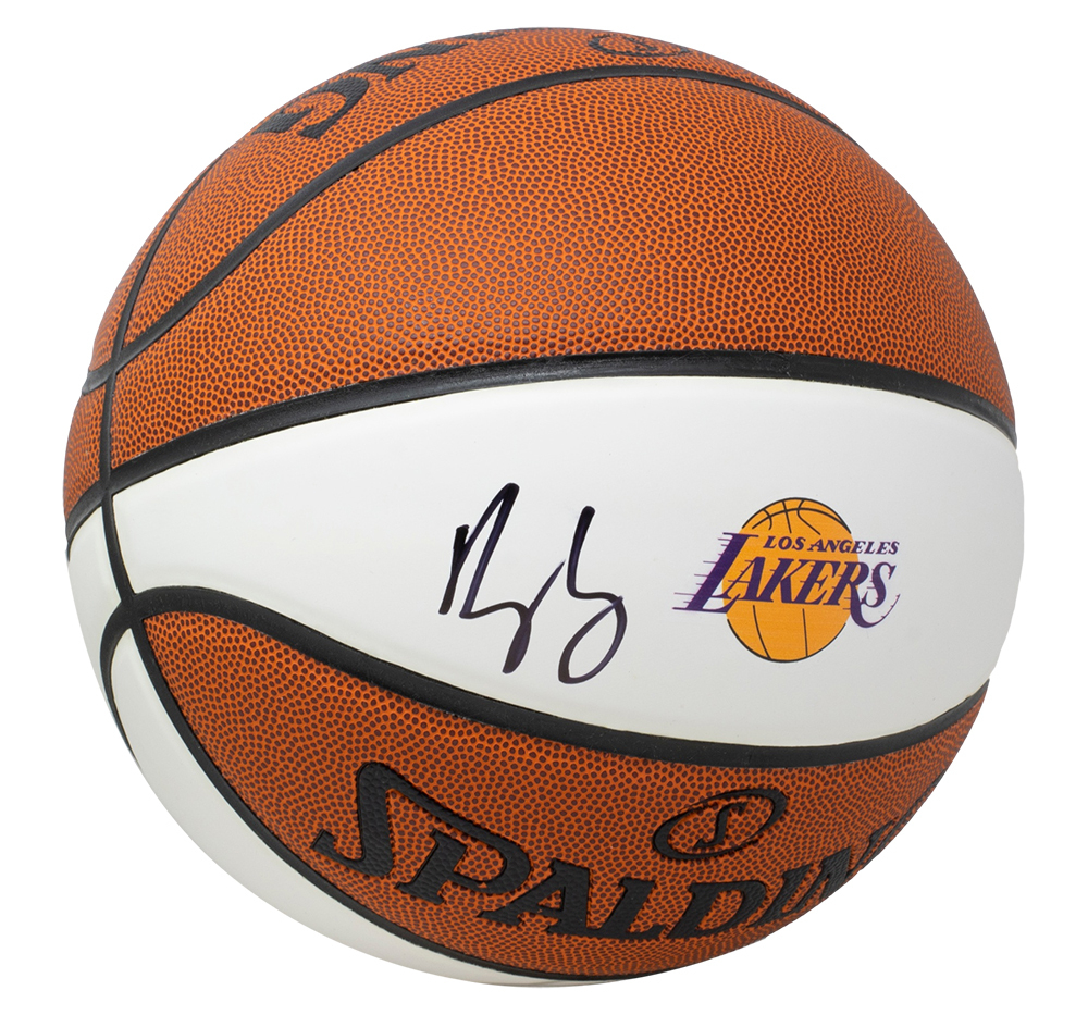 Kyle Kuzma Signed Lakers Logo Basketball With Display Case (Beckett
