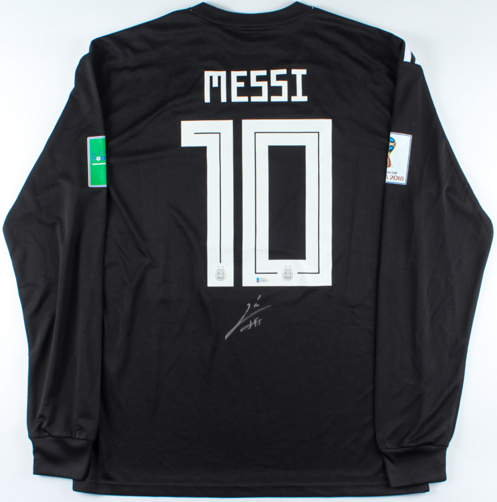 Chemise signée Lionel Messi 2022 avec cadre de luxe et certificat d'authentification