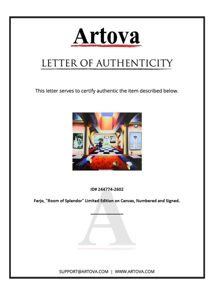 "Room of Splendor" LE 12x10 Giclee on Canvas by Ferjo (Artova) at PristineAuction.com "Room of Splendor" LE 12x10 Giclee on Canvas by Ferjo (Artova) at PristineAuction.com