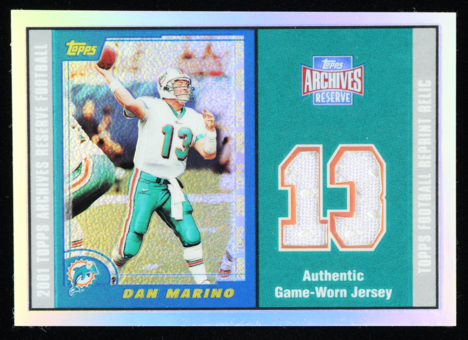 Dan Marino 2001 Topps Archives Reserve Jerseys #ARRDM at PristineAuction.com Dan Marino 2001 Topps Archives Reserve Jerseys #ARRDM at PristineAuction.com