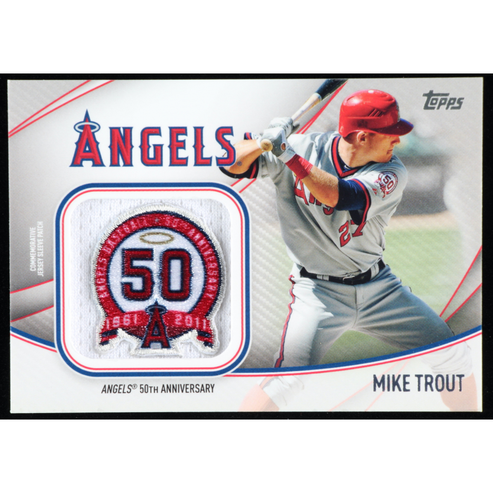 Mike Trout 2020 Topps Jumbo Special Event Jersey Sleeve Patches JSESMT