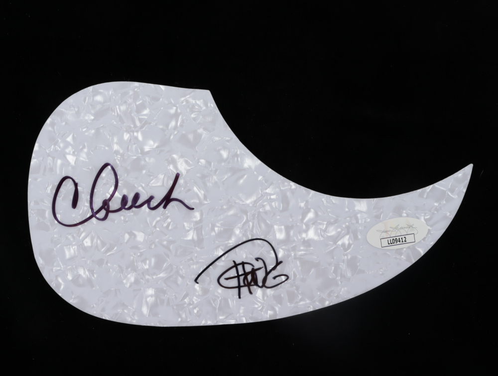 Tommy Chong & Cheech Marin Signed Acoustic Guitar Pickguard (JSA COA