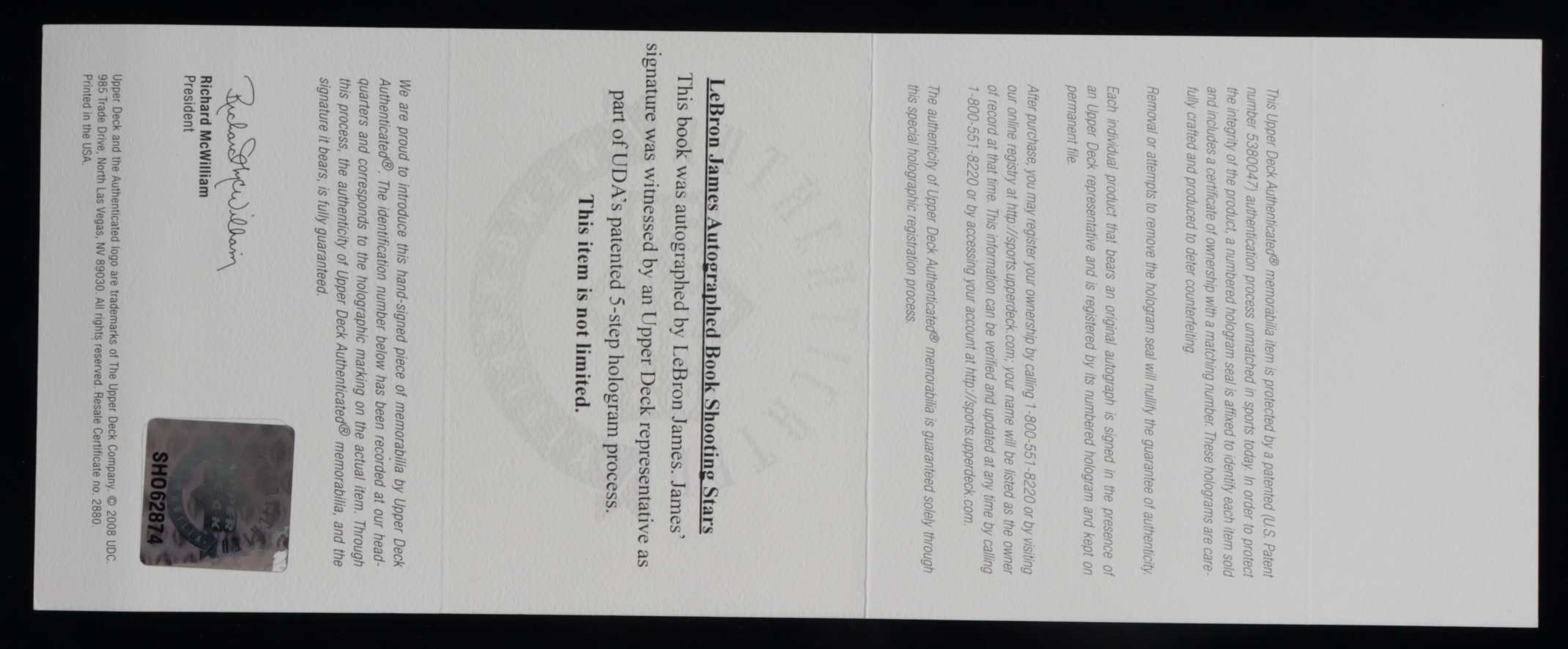 lebron james autographed book