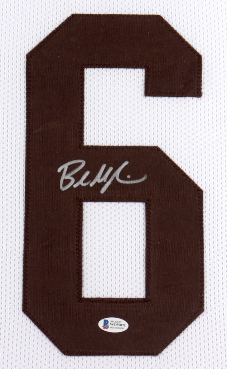 Baker Mayfield Signed 35x43 Custom Framed Jersey (Beckett COA) at PristineAuction.com Baker Mayfield Signed 35x43 Custom Framed Jersey (Beckett COA) at PristineAuction.com