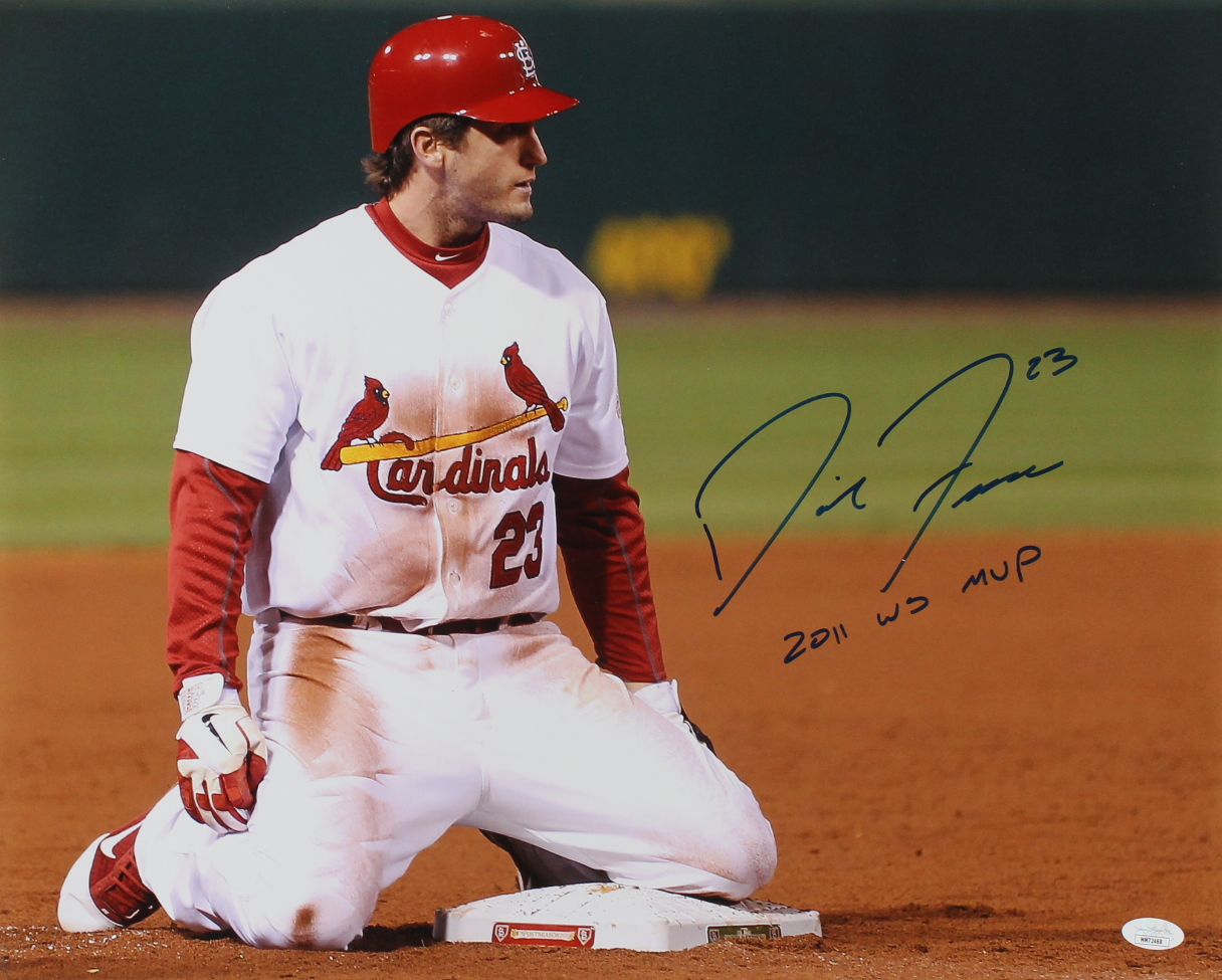 David Freese Signed Cardinals 16x20 Photo Inscribed "2011 WS MVP" (JSA COA) (See Description) at PristineAuction.com David Freese Signed Cardinals 16x20 Photo Inscribed "2011 WS MVP" (JSA COA) (See Description) at PristineAuction.com